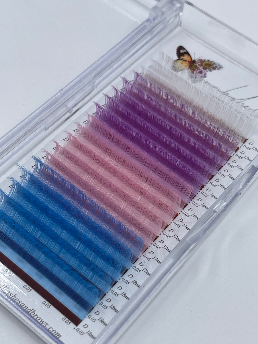 MERMAID COLOR MIX TRAYS D curl 0.05   15MM-18MM (18row)