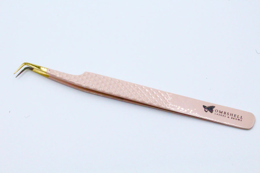"PEONY COLLECTION" CANDACE 90°  MICRO GRIP TWEEZER 5"5 IN